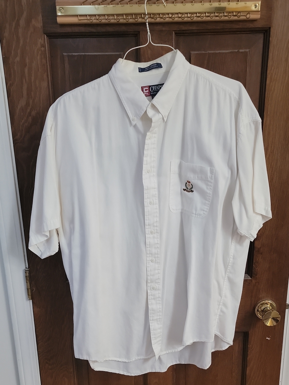 Chaps Men’s Short-Sleeve Button-Down Shirt in White